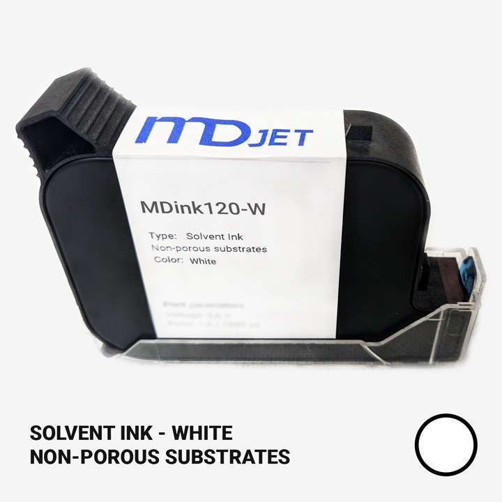 MDINK120-W - Tinta blanca solvente (secado rápido)